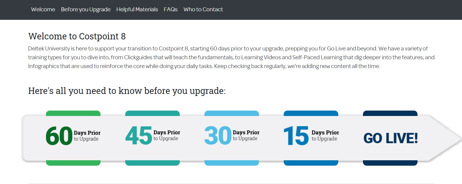 Deltek Learning Zone On-Demand Content for Costpoint 8